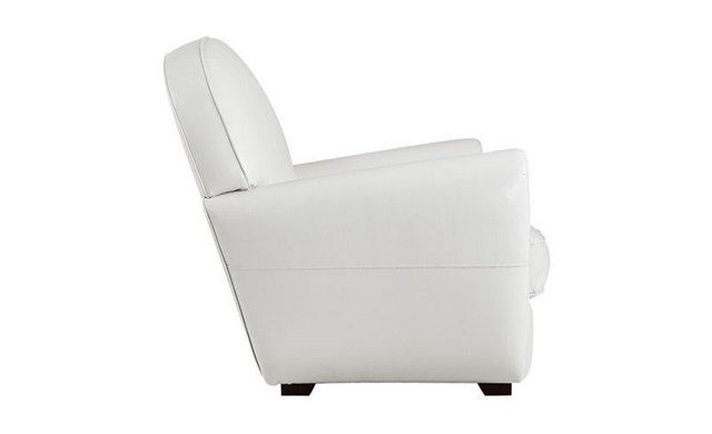 WHITE LABEL - Club sofa-WHITE LABEL-Canapé CLUB blanc 3 places en cuir recyclé. MADE I