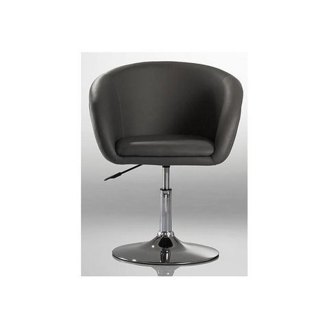 WHITE LABEL - Swivel armchair-WHITE LABEL-Fauteuil lounge pivotant cuir noir
