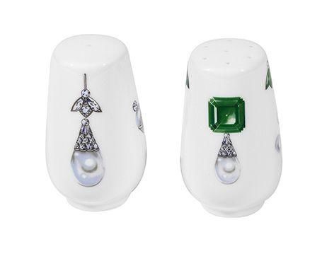 FRADKOF - Saltcellar and pepperpot-FRADKOF-Ma Russie Gemstones.	