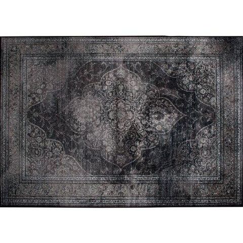 WHITE LABEL - Classical tapestry-WHITE LABEL-Tapis style persan RUGGED noir de Zuiver 170 x 240
