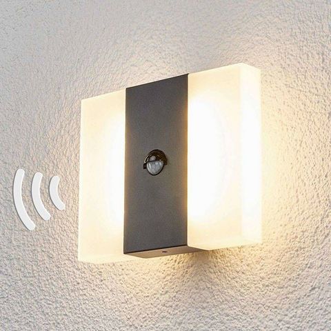 Lampenwelt - Outdoor wall light with detector-Lampenwelt-Applique d'extérieur à détecteur 1414606
