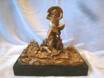 AUX MAINS DE BRONZE - Animal sculpture-AUX MAINS DE BRONZE-La grenouille et le serpent