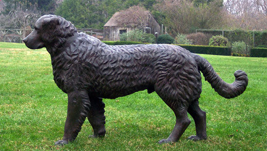 BARBARA ISRAEL GARDEN ANTIQUES - Animal sculpture-BARBARA ISRAEL GARDEN ANTIQUES-Cast-Iron Newfoundland