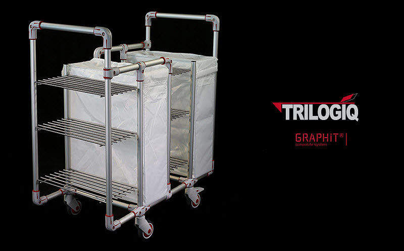 TRILOGIQ Wäschewagen Verschiedene Geräte Ausstattung  | 