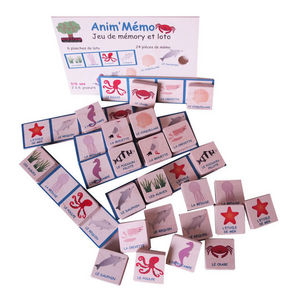ANIM'EN BOIS - jeu de mémory et loto anim'mémo mer (3-6 ans) - Antikspielzeug