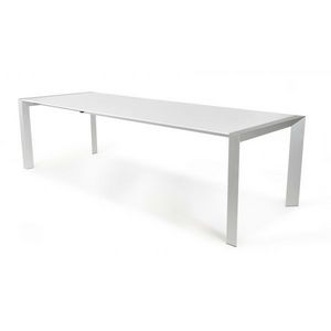 WHITE LABEL - table repas extensible design miami - Rechteckiger Esstisch