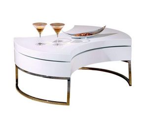 WHITE LABEL - table basse design modulable turnaround blanche et - Originales Couchtisch