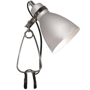 WHITE LABEL - lampe à crampon hernandez coloris argent/aluminiu - Klemmspot