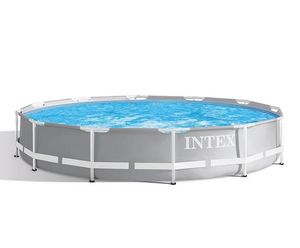 INTEX - tubulaire ronde intex prism frame 3,66 x - Pool Mit Stahlohrkasten
