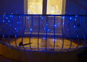 FEERIE SOLAIRE - guirlande solaire rideau 80 leds bleues 3m80 - Lichterkette