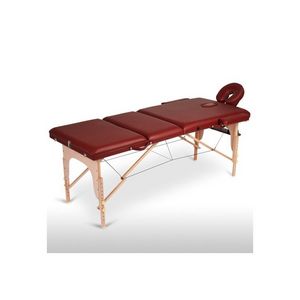 WHITE LABEL - table de massage pliante 3 zones rouge - Massagetisch