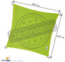 Schattentuch-NESLING-Voile d'ombrage carrée Coolfit vert lime 5 x 5 m