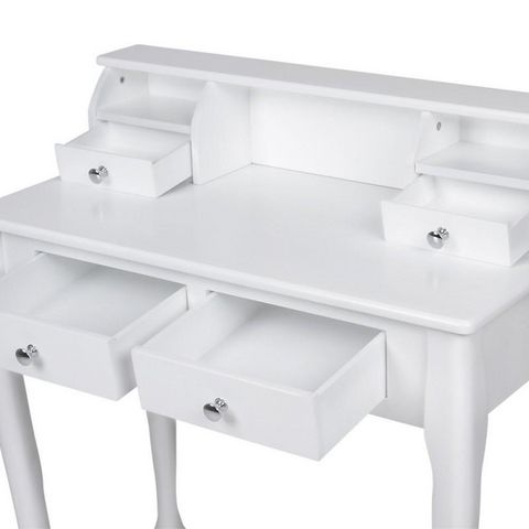 WHITE LABEL - Frisierkommode-WHITE LABEL-Coiffeuse blanche table maquillage