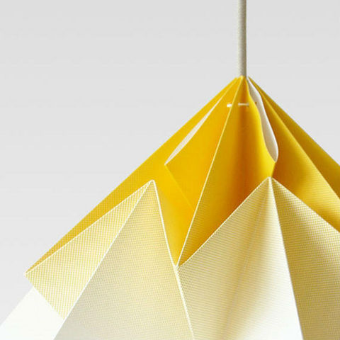 SNOWPUPPE - Deckenlampe Hängelampe-SNOWPUPPE-MOTH - Suspension XL Papier Tie & Dye Blanc/Jaune 