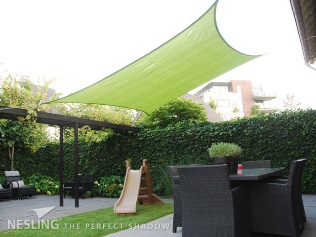 NESLING - Schattentuch-NESLING-Voile d'ombrage carrée Coolfit vert lime 5 x 5 m