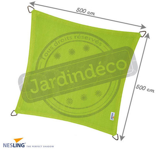 NESLING - Schattentuch-NESLING-Voile d'ombrage carrée Coolfit vert lime 5 x 5 m