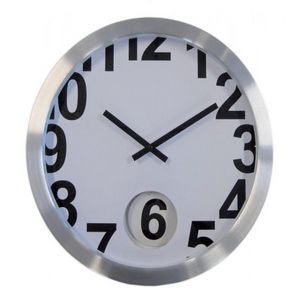 INVOTIS - horloge murale blanche l - Reloj De Pared