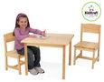 Mesa de juegos por niños-KidKraft-Salon table et chaises pour enfant en bois clair