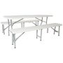 Mesa de picnic-WHITE LABEL-Ensemble table + 2 bancs pliant salon jardin camping pique-nique