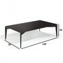 Mesa de centro rectangular-WHITE LABEL-Table basse ROCKY en verre noir