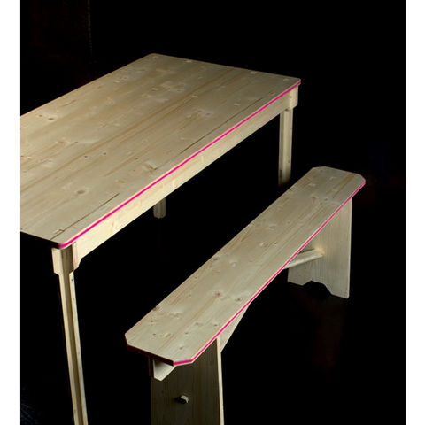béô design - Mesa de cocina-béô design-Table bistrot en bois rectangle
