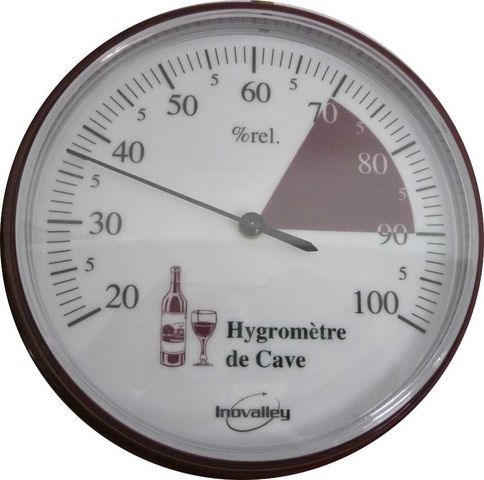 Inovalley - Higrómetro-Inovalley-Thermomètre hygromètre de cave de 20 à 100%