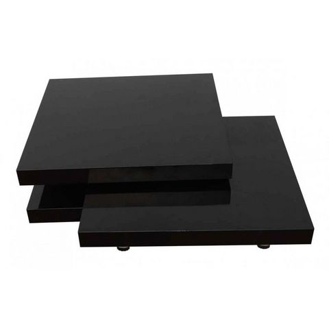 WHITE LABEL - Mesa de centro forma original-WHITE LABEL-Table basse design noir bois