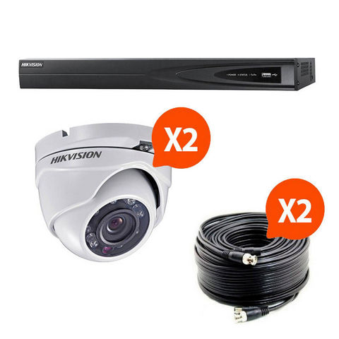 HIKVISION - Cámara de vigilancia-HIKVISION-Kit videosurveillance Turbo HD Hikvision 2 caméra