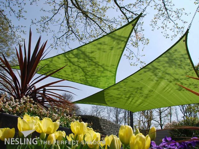 NESLING - Toldo tensado-NESLING-Voile d'ombrage carrée Coolfit vert lime 5 x 5 m