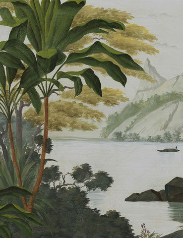 Ananbô - Papel pintado panorámico-Ananbô-Samoa couleur patine XVIIIème