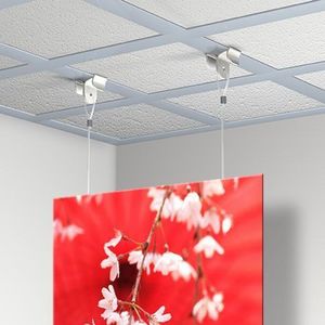 NEWLY - kit accroche plafond centrale (accroche x 2 + câb - Gancio Appendiquadri