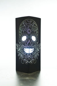 W-LAMP - flower skull - Lampada Da Tavolo