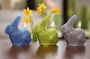 CANDELLANA - little poly bunnies - Candela Decorativa