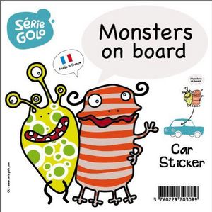 SERIE GOLO - sticker de voiture monstres à bord - Sticker
