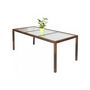 Set tavolo e sedie da giardino-WHITE LABEL-Salon de jardin 8 chaises + table marron