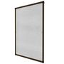 Zanzariera per finestra-WHITE LABEL-Moustiquaire pour fenêtre cadre fixe en aluminium 100x120 cm brun