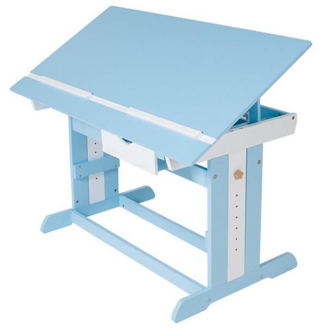 WHITE LABEL - Scrivania bambino-WHITE LABEL-Bureau enfant meuble chambre bleu