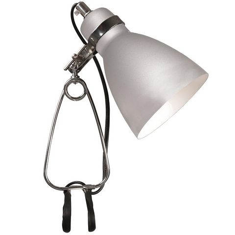 WHITE LABEL - Faretto a pinza-WHITE LABEL-lampe à crampon Hernandez  coloris Argent/aluminiu