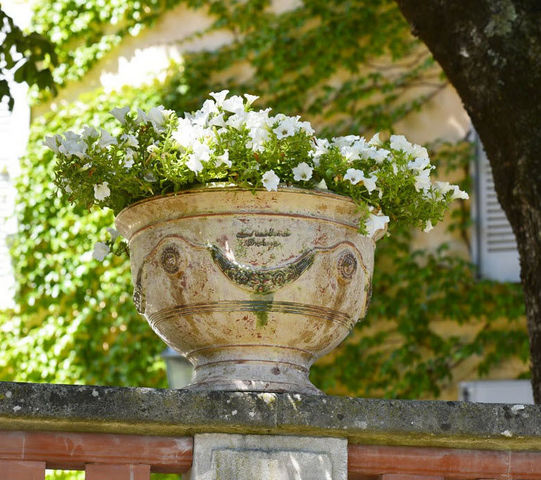 Poterie de La Madeleine - Vaso a coppa da giardino-Poterie de La Madeleine-patine ancienne